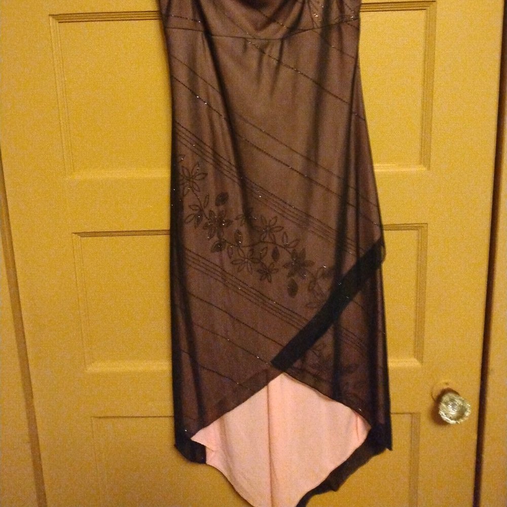 Pink with black overlay with sparkle flower design